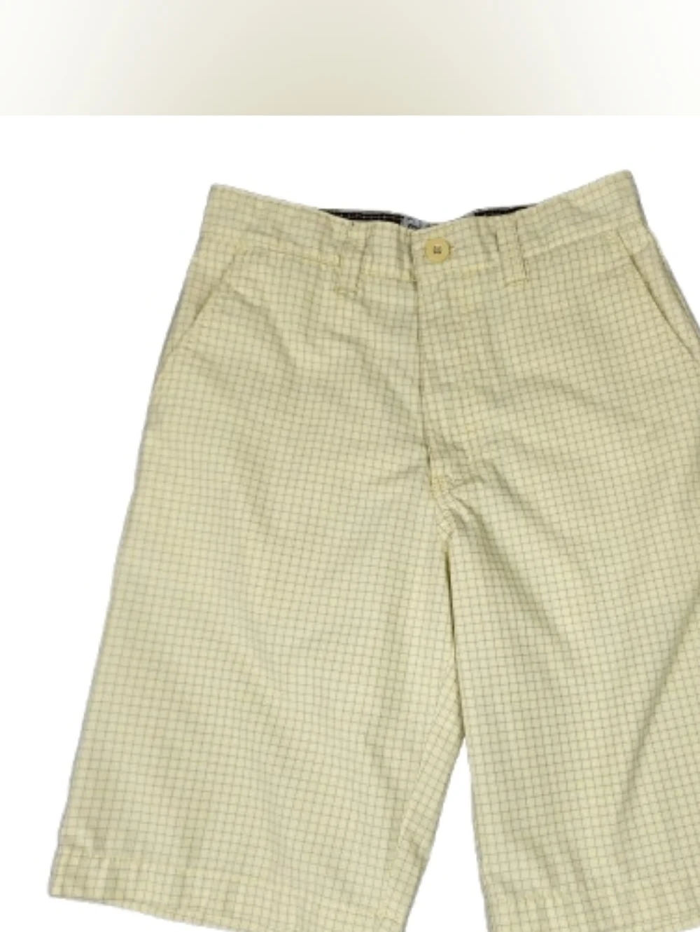 Billabong Light Yellow And Blue Checkered Men's Shorts Streetwear Y2K